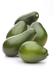 Avocados isolated on white background