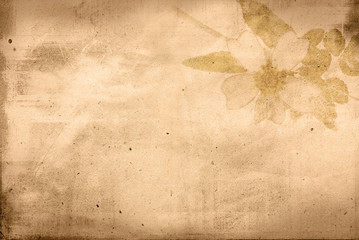 Vintage paper floral