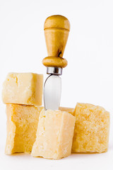 knife and parmesan