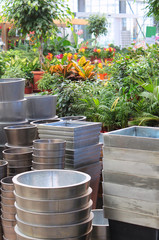 Jardinage - pot zinc