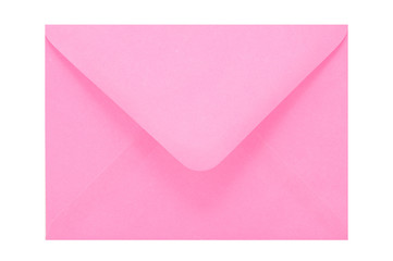 Pink envelope isolated on white