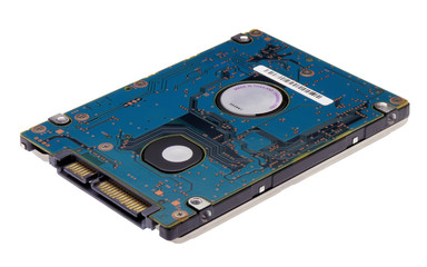 Laptop 2.5 inch SATA harddisk isolated on white