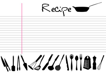 recette de cuisine avec ustensiles