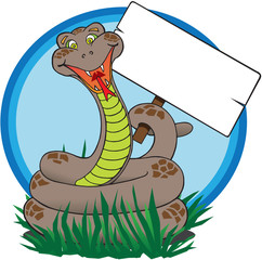 Snake with sign