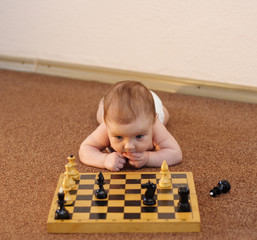baby and chess