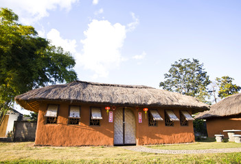 Fototapeta na wymiar Chinese style house,Pai Mae Hong Son In Thailand