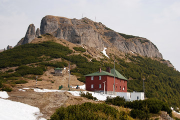 Meteorological station in Carpathian mountains