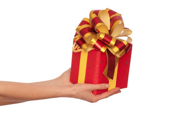 gift with yellow bow