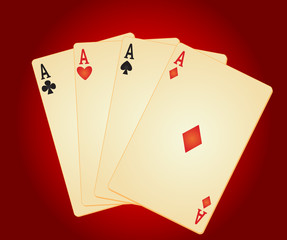 four aces. vector illustration