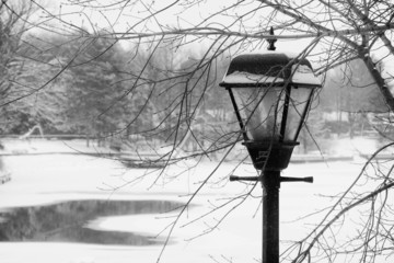 Antique Lamp in Winter