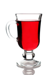 Mulled wine in glass