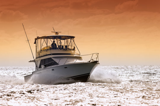 sunset boat