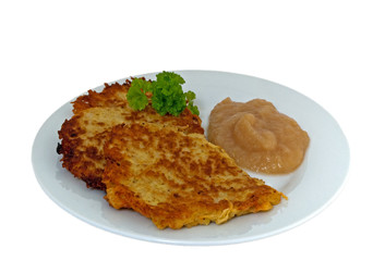 Kartoffelpuffer mit Apfelmus
