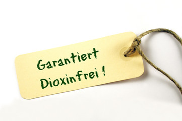 Dioxinfrei Garantie - Plakette