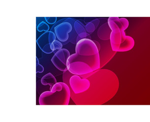 Vector abstract background with hearts