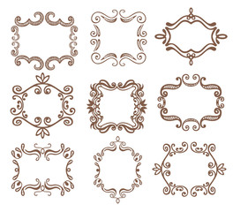 Set of vintage frames.