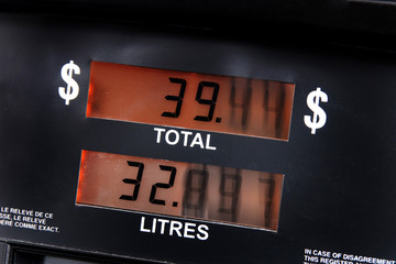 Gas pump meter