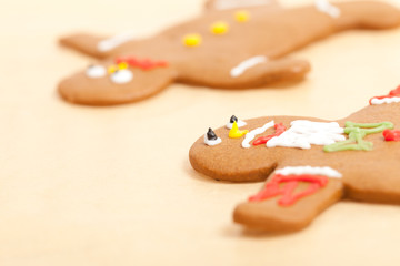 Bearded Gingerbread Men on Parchment Paper