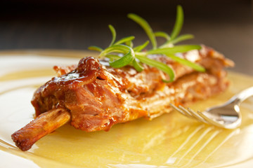 Veal ribs with sauce