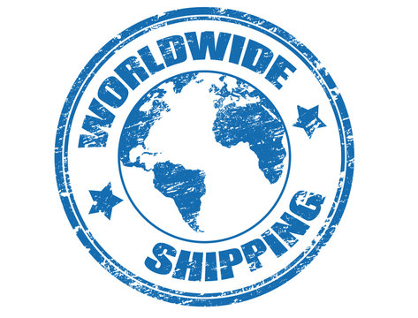 Worldwide Shipping stamp