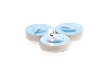 candles isolated on white