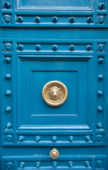 blue door