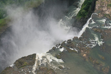 Vue aérienne des chutes Victoria