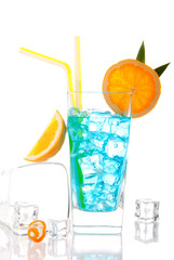 Blue Hawaiian Cocktail composition