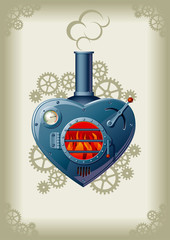 Steampunk Valentine Card
