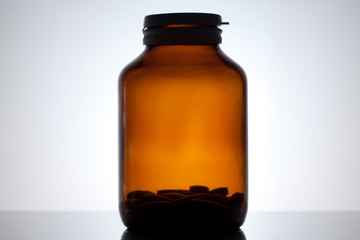 Close up on a medicine bottle