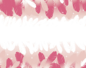 Fototapeta na wymiar feather background pink
