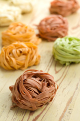 colorful pasta tagliatelle