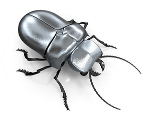 Steel bug isolated on white