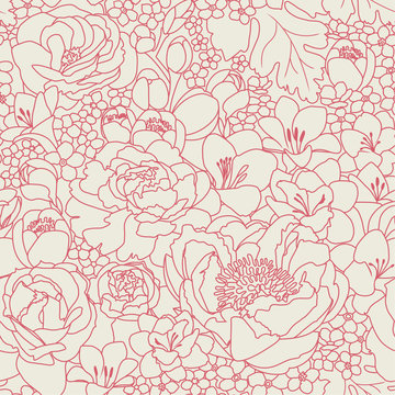 pink seamless floral pattern