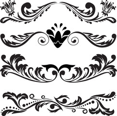 Fototapeta premium set of symmetric ornaments 3