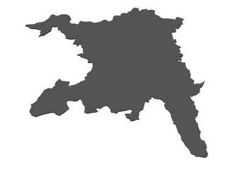 Karte des Kantons Aargau - freigestellt - 28982262