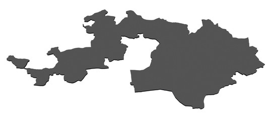 Karte des Kanton Basel-Landschaft -  freigestellt