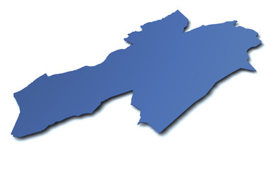 Fototapeta premium Karte des Kanton Neuenburg