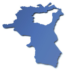 Fototapeta premium Karte des Kantons St. Gallen