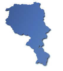 Fototapeta na wymiar Karte des Kanton Tessin