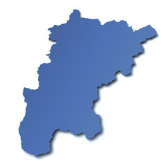 Obraz premium Karte des Kantons Uri