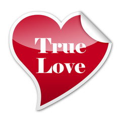 Pegatina corazon True Love con reborde