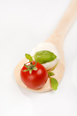 tomato with mozzarella and basil