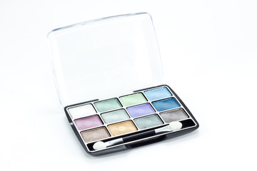 Eye shadow kit isolated over white