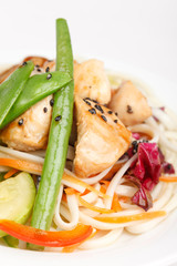 chicken with vegetables and noodles