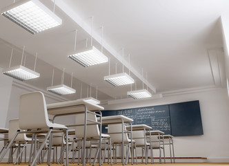 Classroom from low angle