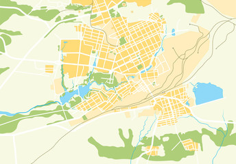Vector Geo Map of The City