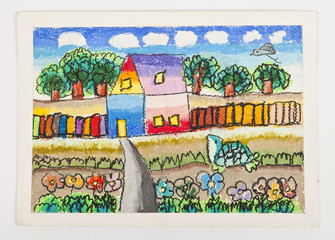 Color drawing picture from children