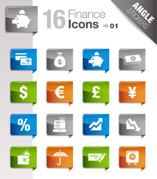 Angle Stickers - Finance icons 01