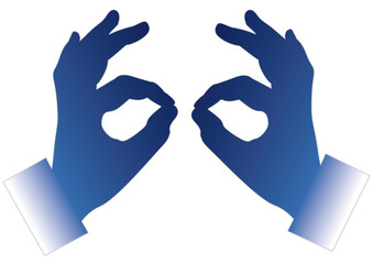 Hand Symbol Zeichen ausgezeichnet
